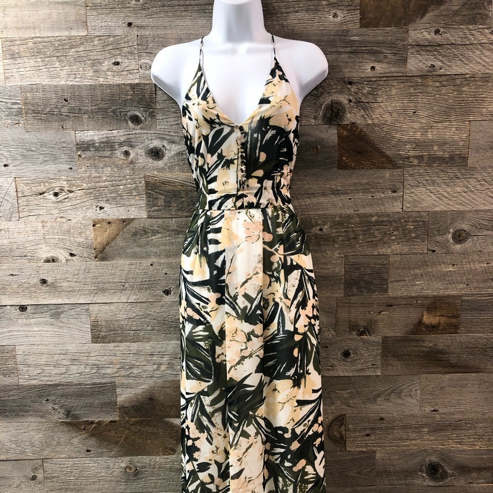 H & M tropical print maxi